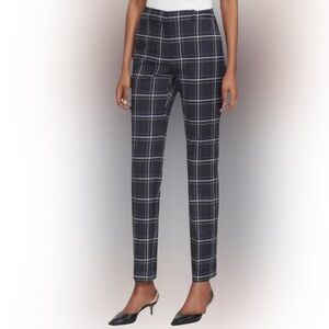 Lafayette 148 New York Black Windowpane Clinton Pants Size 8 EUC #5950